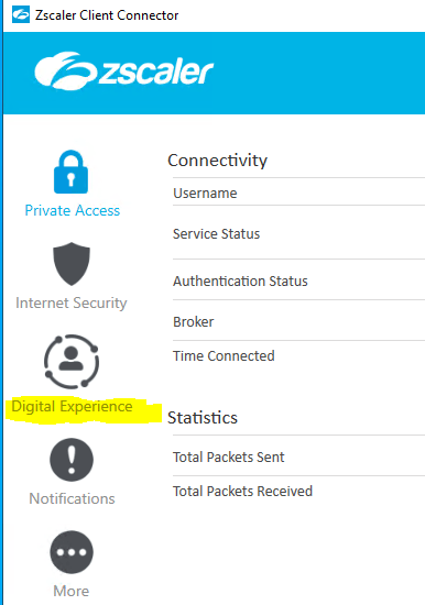 Zscaler Digital Experience - Zscaler Client Connector