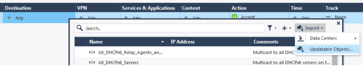 Check Point Firewall Updatable Objects